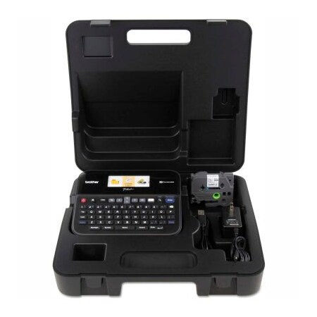 Brother Brother P-Touch PC-Connectable Label Maker with Color Display & Carry Case PTD600VP